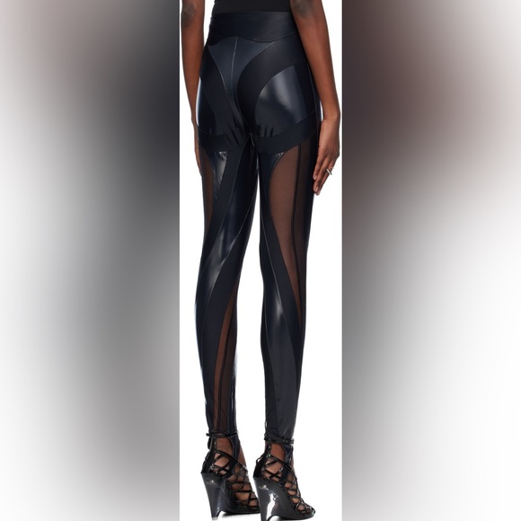 MUGLER black spiral leggings - Picture 4 of 7